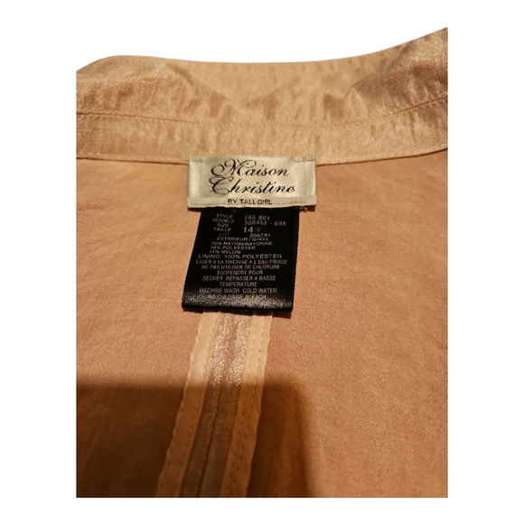 Tall Girl Mettalic  Rosegold Dress Jacket - Picture 9 of 9